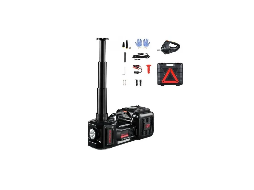 Oblíbený Elektrický zvedák , 5 tun / 11 000 liber, hydraulický zvedák s vestavěným hustilkem, 12V výměna pneumatik s elektrickým rázovým utahovákem a LED světlem, přenosná sada zvedáku pro sedan, SUV, nákladní vůz