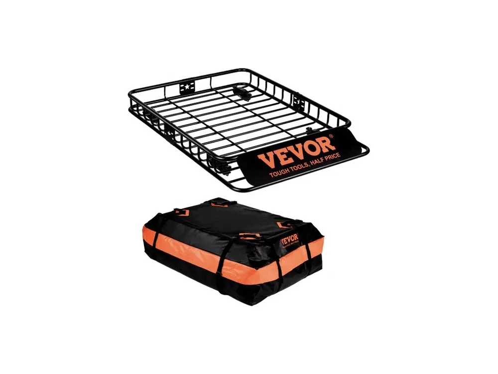 Střešní nosič , 130,5 x 91,5 x 12,7 cm, vodotěsný vak o objemu 15 cu ft, nosnost 90 kg, univerzální nosič pro SUV a nákladní automobily Rychlé Dodání