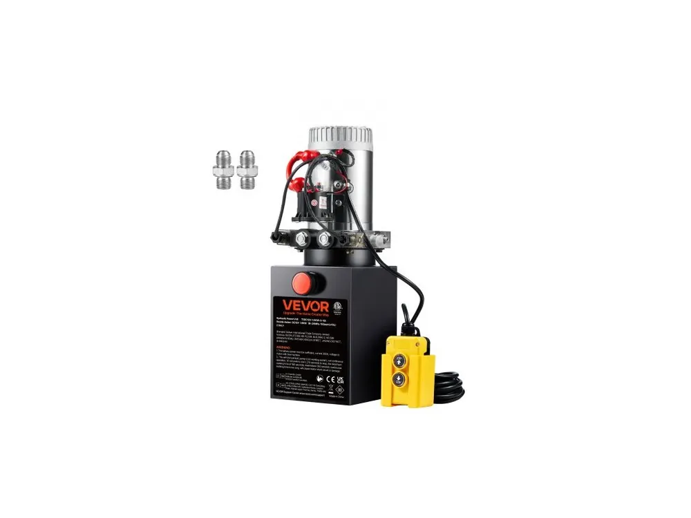 Hydraulické čerpadlo , hydraulická jednotka o objemu 10 litrů, dvojčinné čerpadlo pro sklápěcí přívěs, průtok 0,91 GPM, maximální přetlak 3200 PSI, hydraulické čerpadlo DC 12V pro zvedání sklápěcích přívěsů Odeslání Ihned