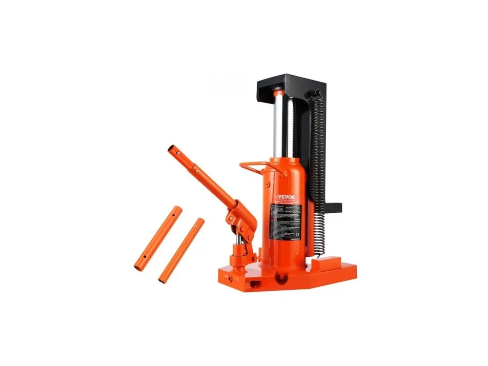 Bezpečná Platba Hydraulický zvedák s čelní plochou, zdvih 10 tun na čelní ploše, nosnost 20 tun na čelní ploše, výška čelní plochy 3,2–19,4 cm, výška horní plochy 32,6–46,4 cm, pneumatický hydraulický čelistový zvedák pro stroje, průmysl