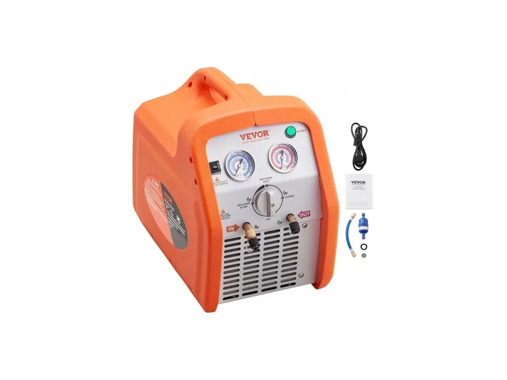1 HP zařízení na regeneraci chladiva - Dvouválcové přenosné zařízení na regeneraci klimatizace s ochranou proti vysokému tlaku 220-240V 50Hz zařízení na regeneraci HVAC pro plynné kapalné chladivo, klimatizace do auta Must-Have