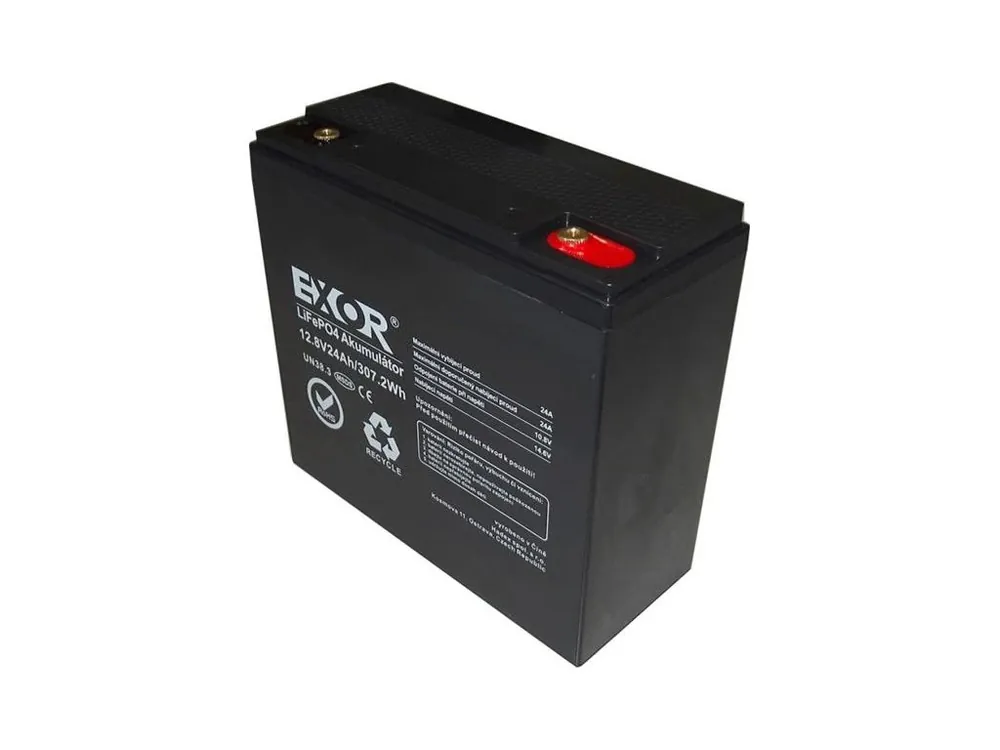 Vysoce Kvalitní Baterie LiFePO4 12,8V 24Ah EXOR LFP R926