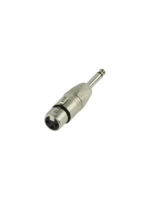 Novinka Adaptér XLR 6.35mm Zástrčka - XLR 3kolíkový Zásuvka Stříbrná