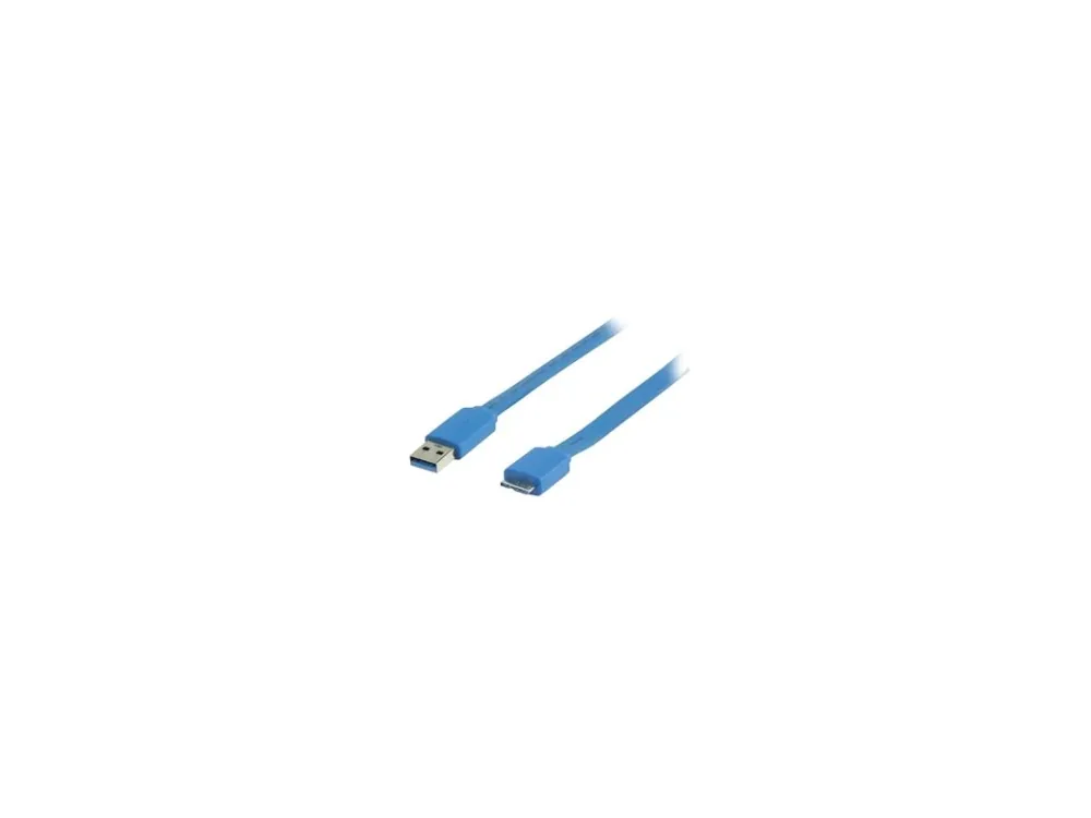 Must-Have Kabel USB 3.0 USB A Zástrčka - Micro B Zástrčka Plochý 2.00 m Modrá