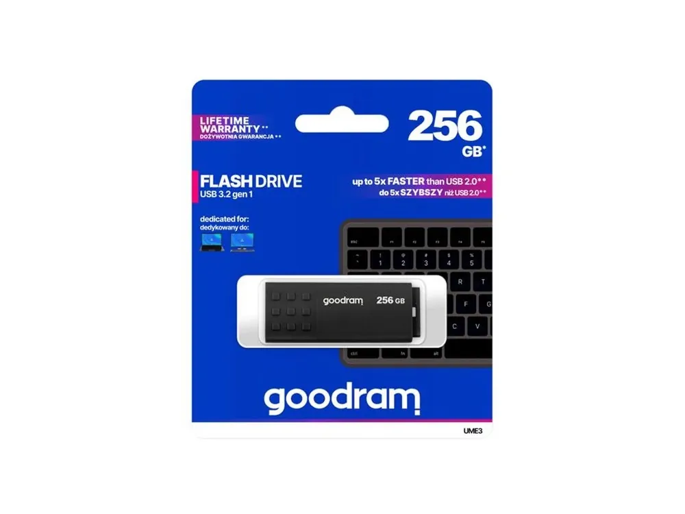 Dokud Zásoby Vydrží Flash disk GOODRAM USB 3.2 256GB černý