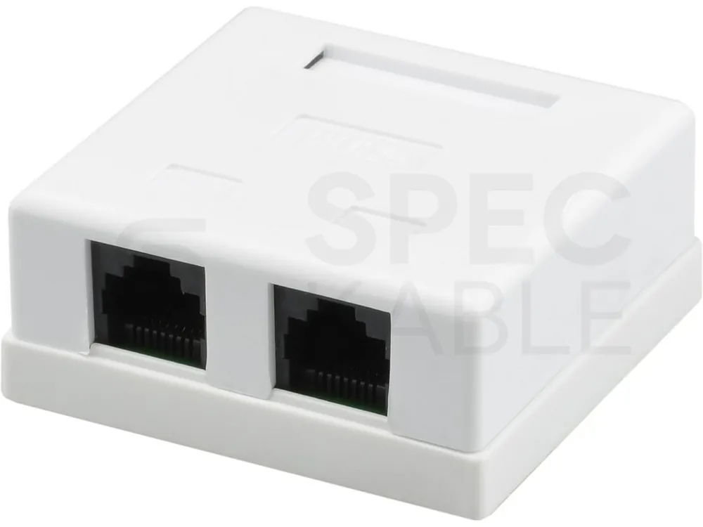 Zásuvka NEKU CAT5E UTP 2 x RJ45 na omítku bílá Ověřený