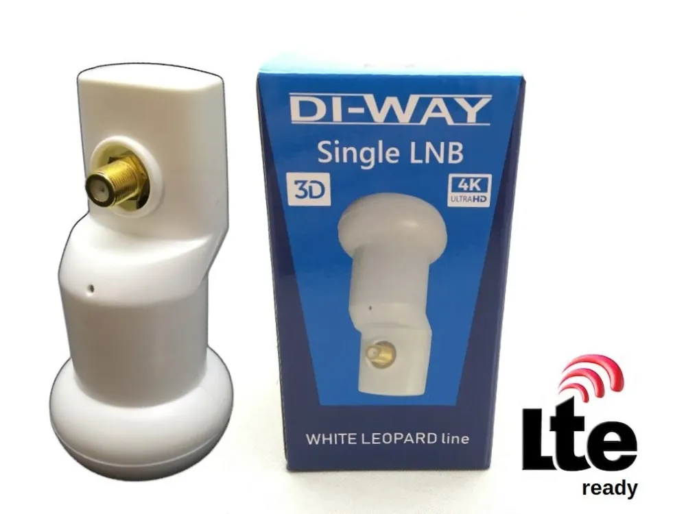 Nakupujte Hned DI-WAY LNB SINGLE 0,1 dB, WHITE LEOPARD LINE