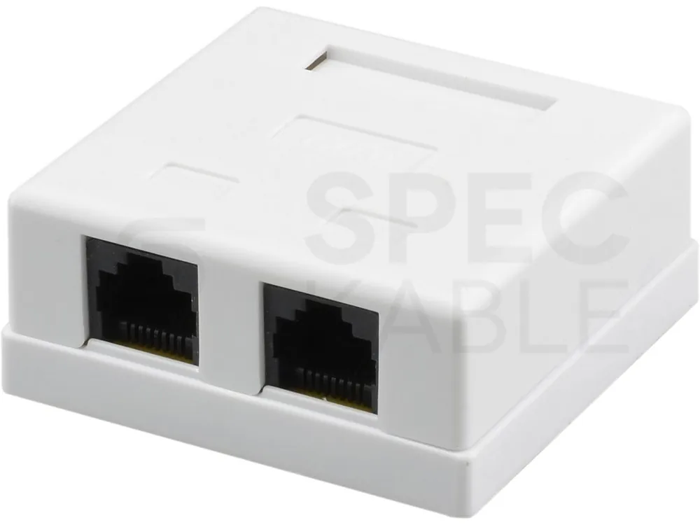 Hit Sezóny Zásuvka NEKU CAT6 UTP 2 x RJ45 na omítku bílá