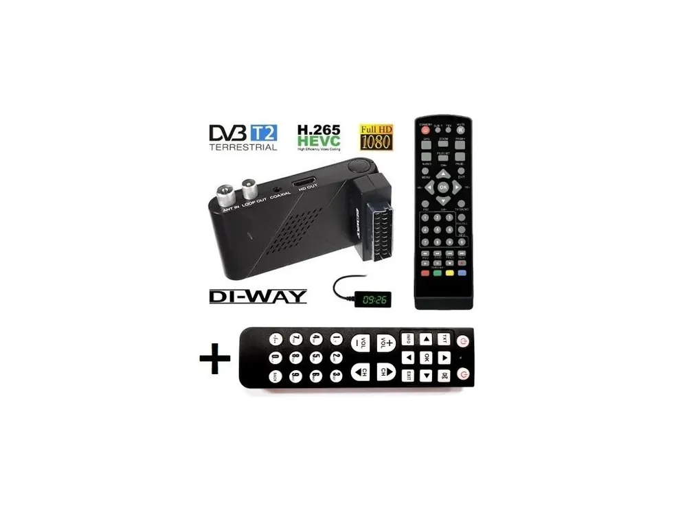 DI-WAY SENIOR 2020 Mini DVB-T2 H.265 + Ovladač SENIOR Sezónní Sleva