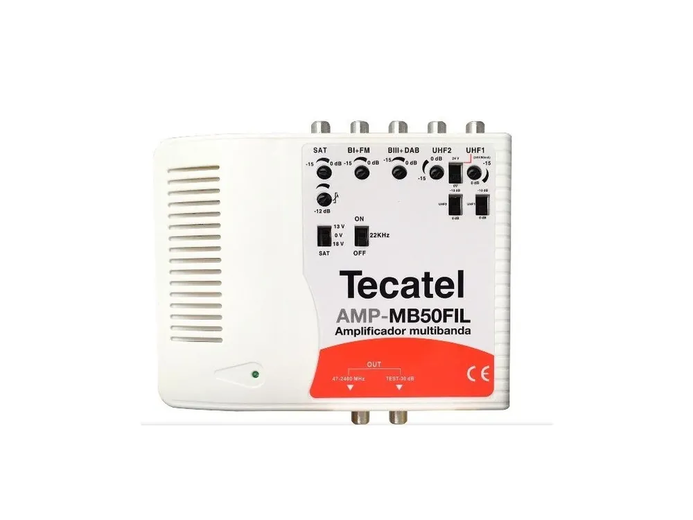 TECATEL zesilovač AMP-MB50FIL 45dB, LTE, 5 vstupů Časově Omezené