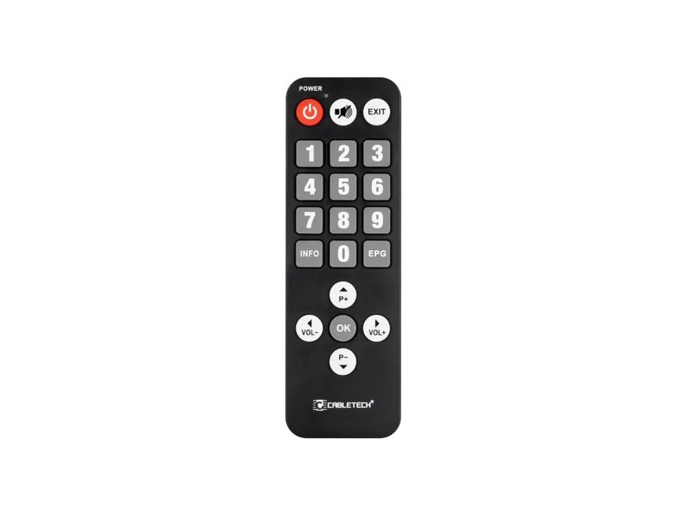 Dokud Zásoby Vydrží Ovladač dálkový DVB-T CABLETECH PIL0367 pro seniory