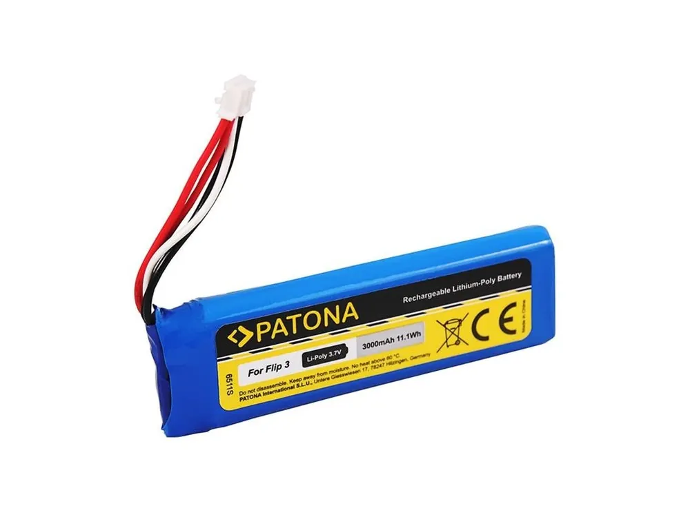 Značkový Baterie pro reproduktory JBL Flip 3 3000mAh Li-Pol 3,7V PATONA PT6511