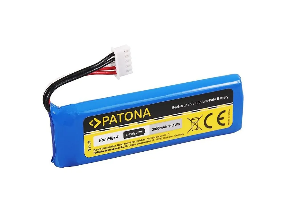 Baterie pro reproduktory JBL Flip 4 3000mAh Li-Pol 3,7V PATONA PT6711 Speciální Cena