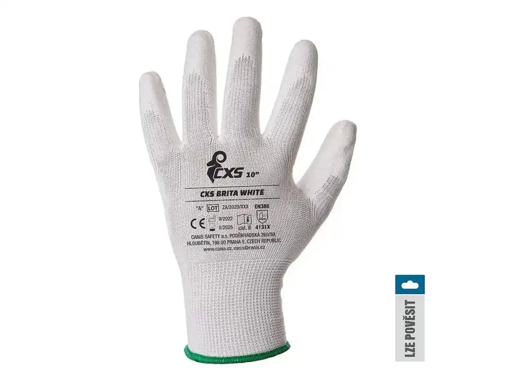 Top Prodej Rukavice CXS BRITA WHITE, s blistrem, máčené v polyuretanu, vel. 8