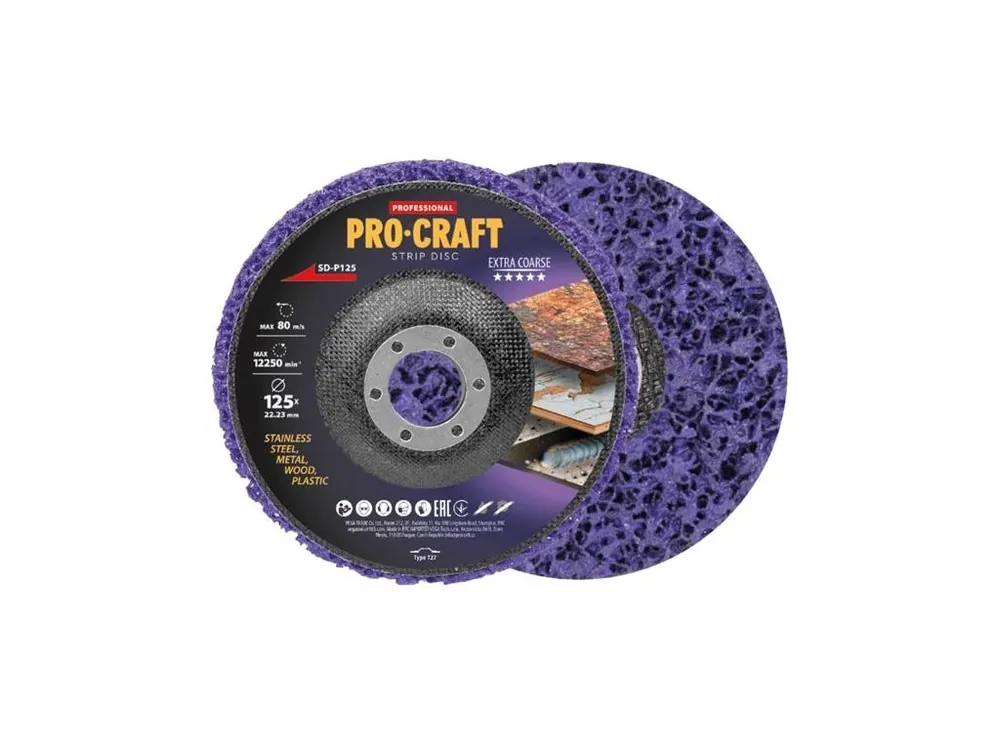 Kotouč brusný Clean & Strip 125mm PROCRAFT SD-P125 Bezpečná Platba