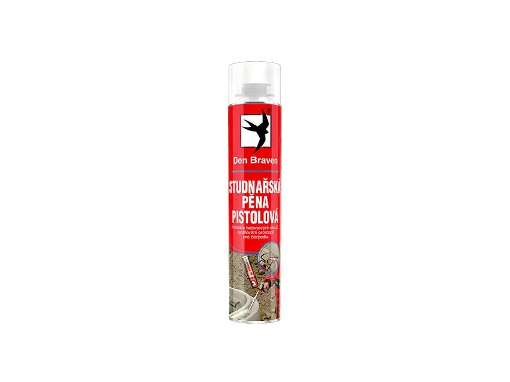 Nejprodávanější Studnařská pěna DEN BRAVEN pistolová 750ml
