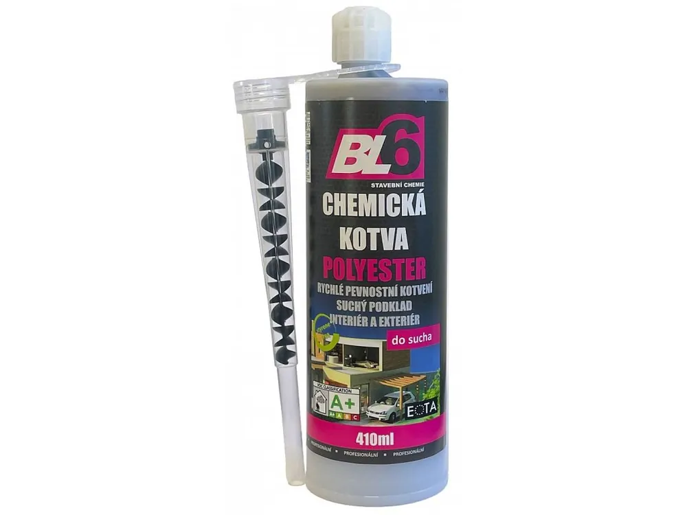 Chemická kotva polyester BL6 - kartuše 410ml Vysoce Kvalitní