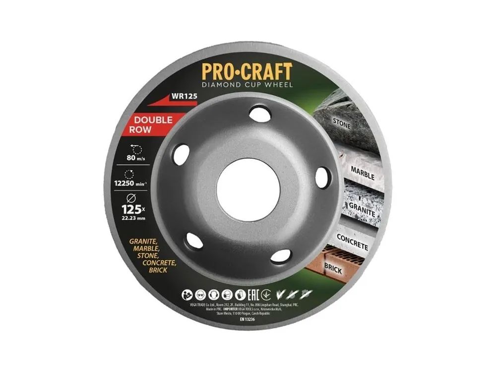 Kotouč brusný diamantový 125mm PROCRAFT WR125 Double Row Hit Sezóny