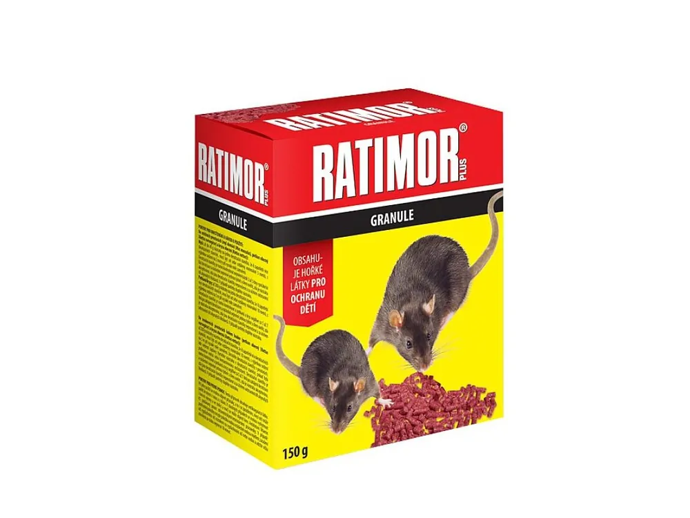 Finální Výprodej Nástraha na myši Ratimor plus granule 150g, 29ppm, krabička