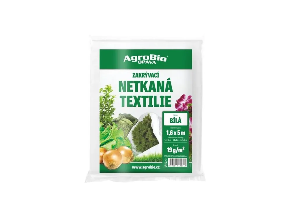 Netkaná textílie AGROBIO 1,6x5m bílá Rychlé Dodání