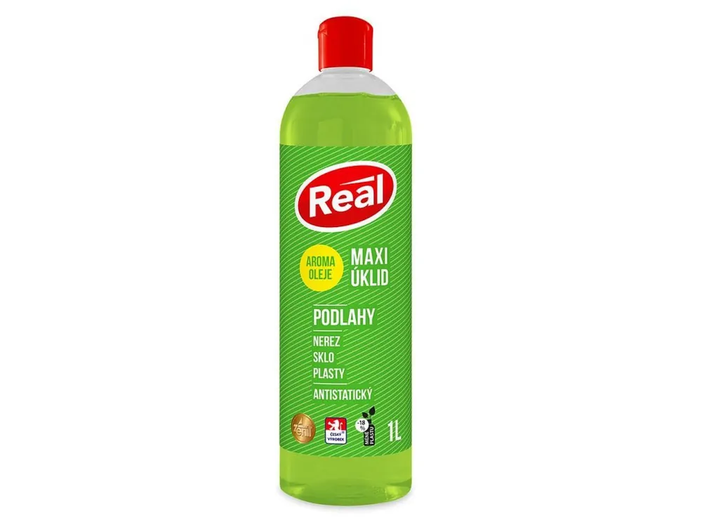 Vrácení Zdarma Mycí prostředek Real Maxi úklid s aroma oleji, 1l