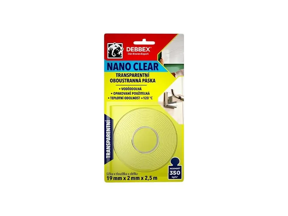 NANO páska 19mm x 2,5m DEBBEX oboustranná Finální Výprodej