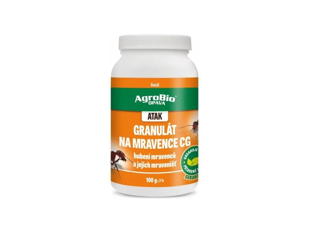 Granule proti mravencům AGROBIO Atak CG 100g Vrácení Zdarma