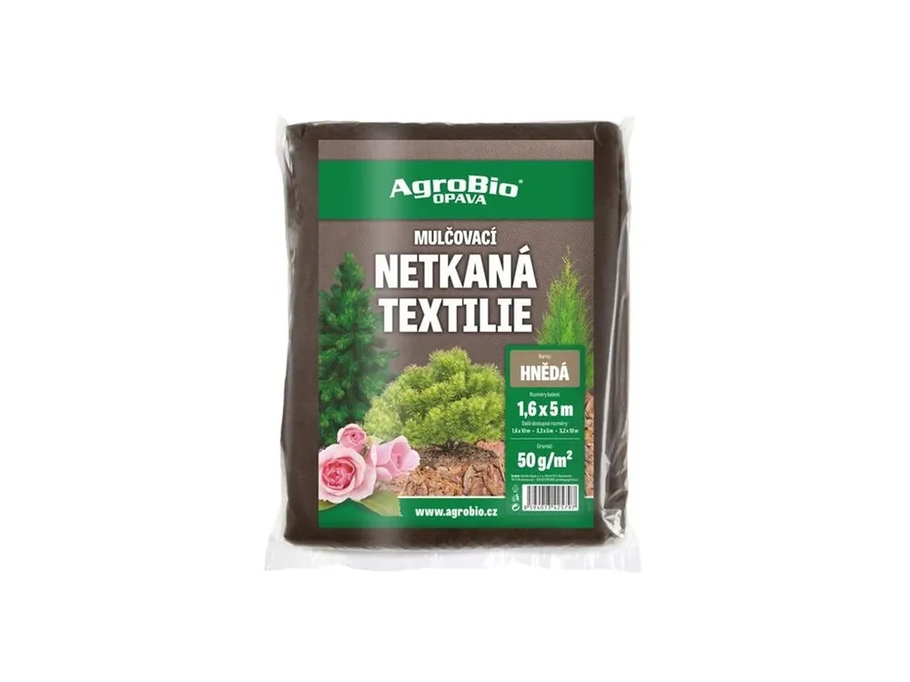Ověřený Netkaná textílie AGROBIO 1,6x5m hnědá
