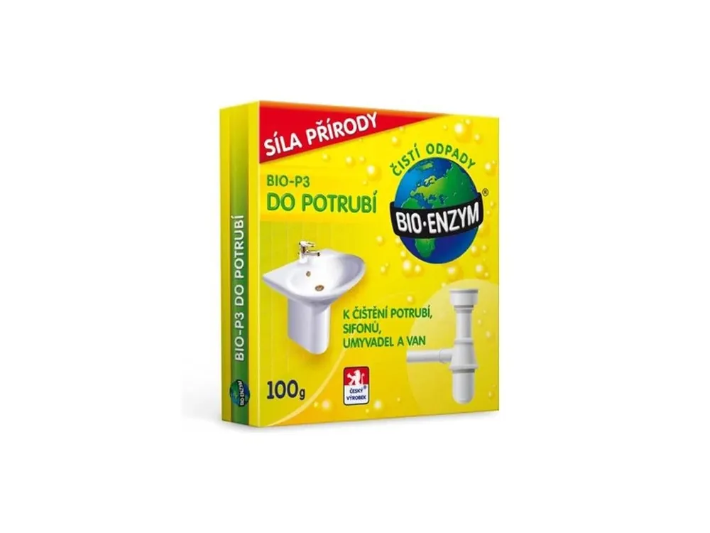 Značkový Přípravek ke zprůchodnění ucpaného potrubí AGROBIO Bio P3 100g