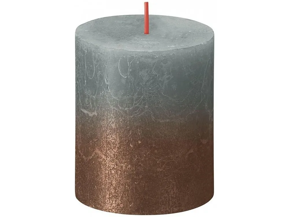 Svíčka válec bolsius Rustic Sunset Eucalyptus Green+Copper, 68x80mm Horká Nabídka