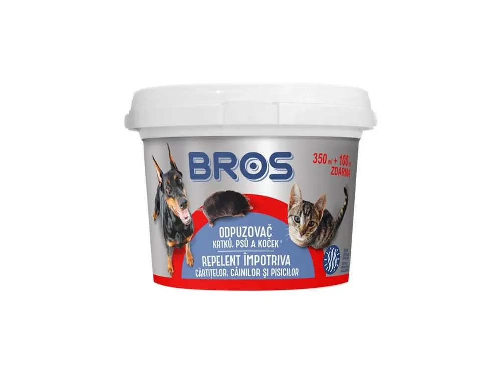 Super Cena Odpuzovač krtků, psů a koček BROS 350ml + 100ml zdarma