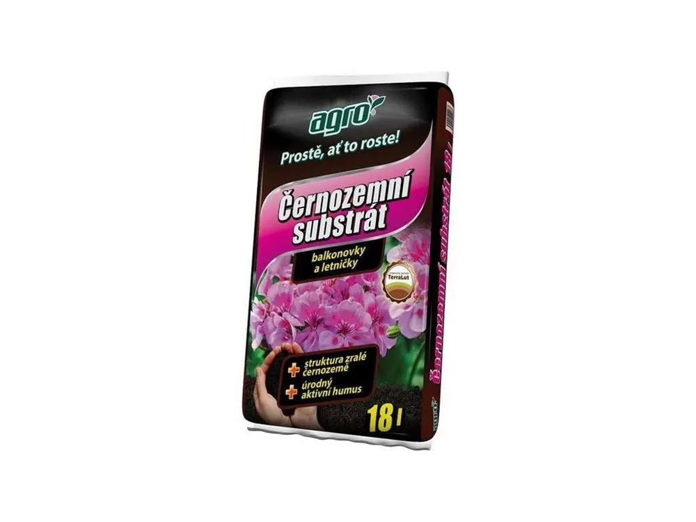 Černozemní substrát pro balkonovky a letničky AGRO 18l Objednat Nyní