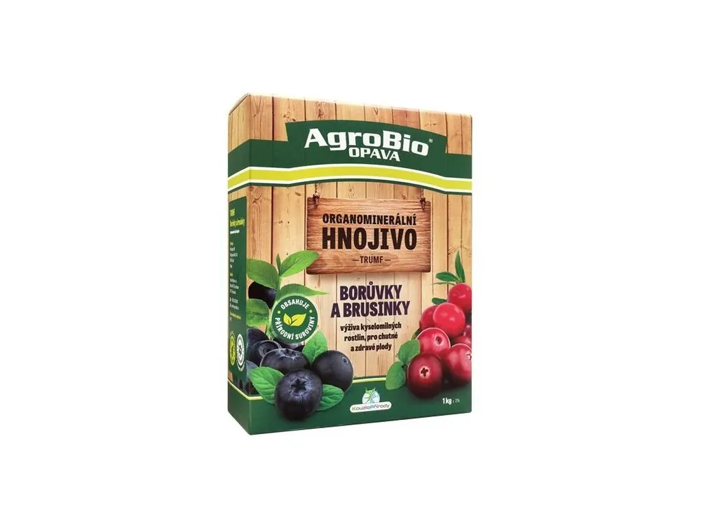 Hnojivo pro borůvky a brusinky AGROBIO Trumf 1kg Hit Sezóny