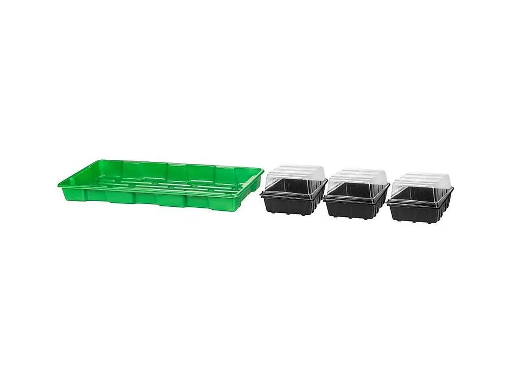 Dokud Zásoby Vydrží Minipařeniště s víkem 3 sazenicové pole, 57x24,5x13,5cm
