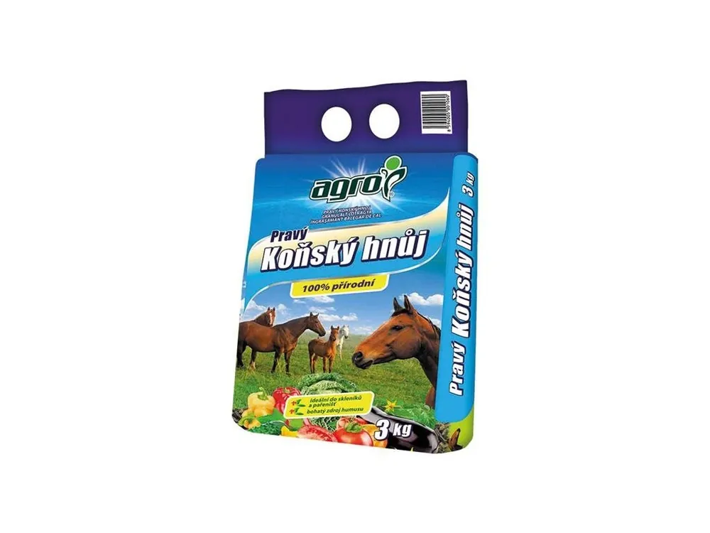 Pravý koňský hnůj AGRO 3kg Značkový
