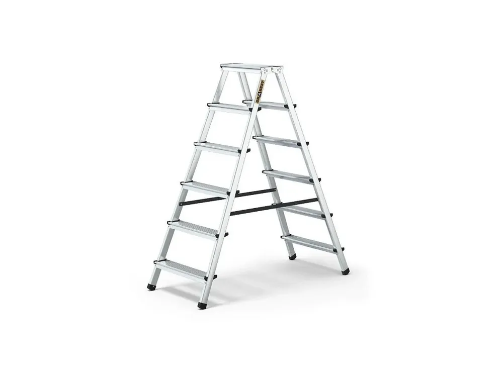 Schůdky oboustranné Drabest, 125kg, 2x6 stupňů Ověřený