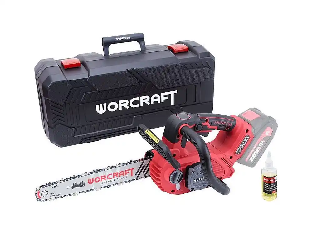 Aku řetězová bezuhlíková pila Worcraft CGC-S20LiBA, 12", 20V Li-ion Expresní Doručení