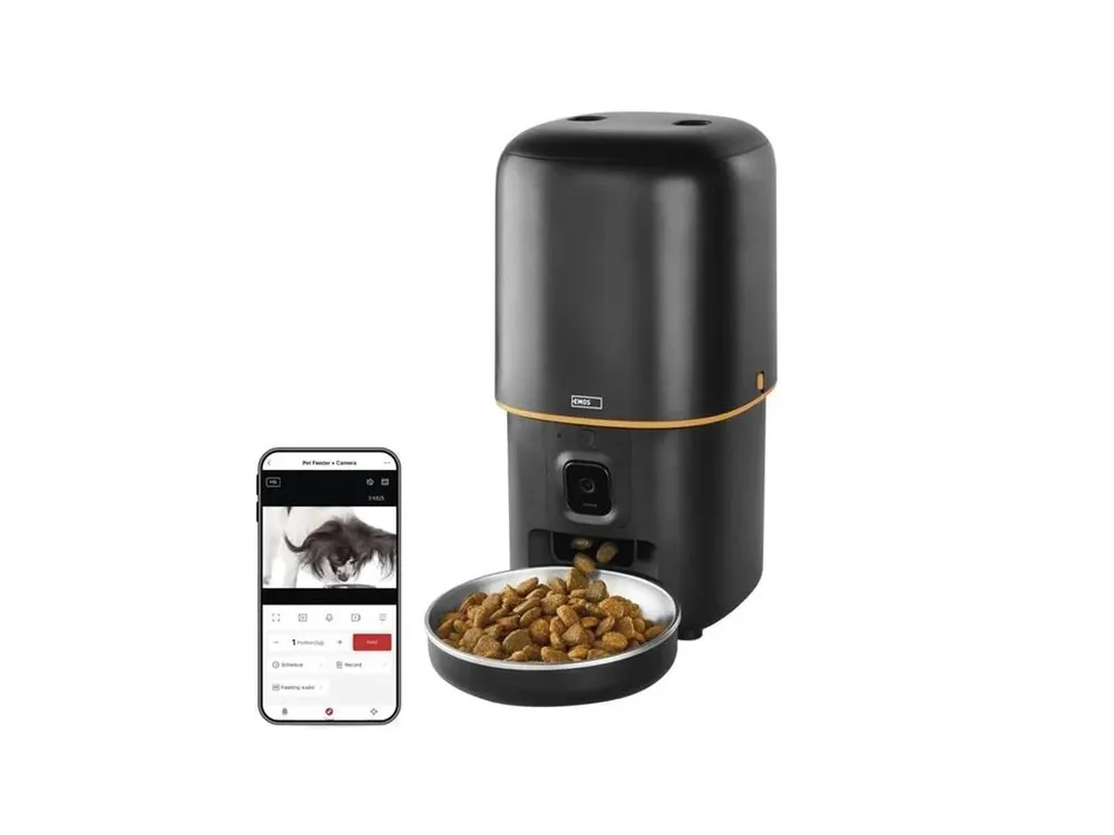 GoSmart dávkovač krmiva EMOS H6004 Pet Care s kamerou, 4 l, černý, Wi-Fi Nejlepší Volba