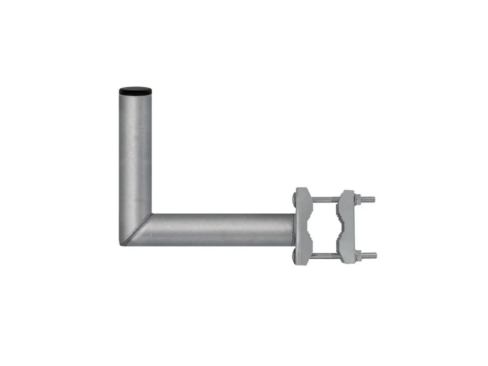 Výprodej Anténní držák 25cm na balkon s třmenem, trubka 42/2mm, výška 16cm žár.