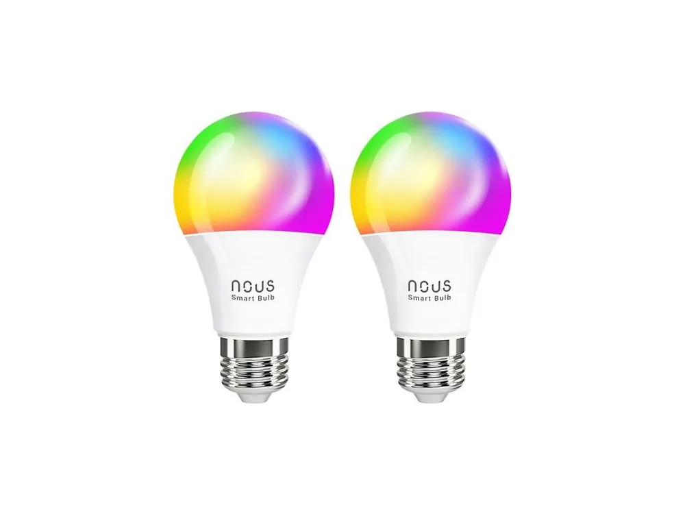 Pouze Dnes Smart LED žárovka E27 9W RGB NOUS P3/2pack WiFi Tuya sada 2ks