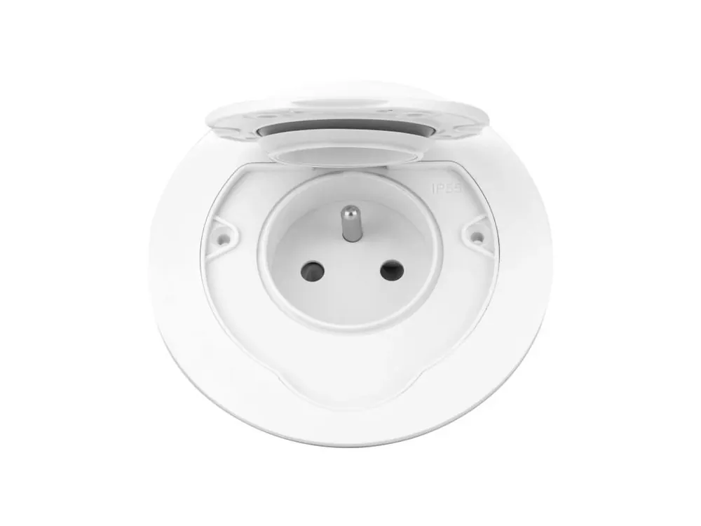 Zapuštěná zásuvka s víčkem, hermeticky uzavřená ORNO OR-GM-9030/W, nerez IP55, bílá Přímo Od Výrobce
