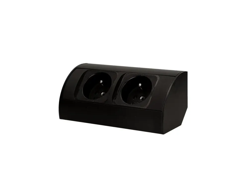 Oblíbený Povrchová zásuvka rohová ORNO OR-AE-1303/B, 2x zásuvka 230V, kabel bez vidlice, černá