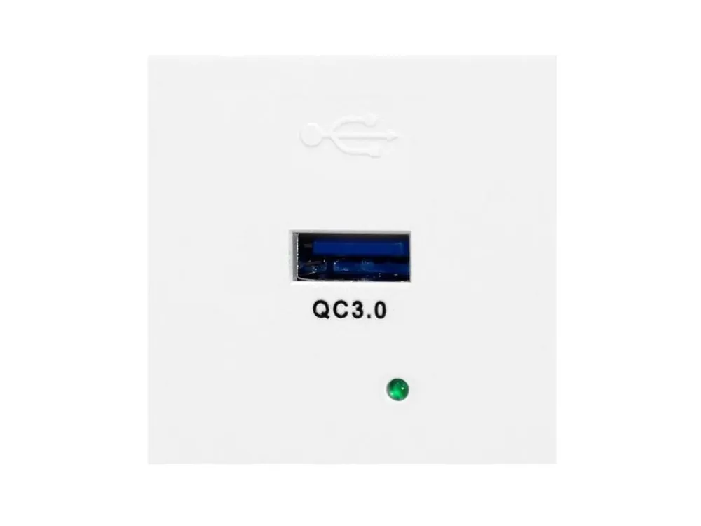 ORNO Modulární nabíjecí USB port OR-GM-9010/W/USBQ, Quick charge, barva bílá Cenově Výhodný