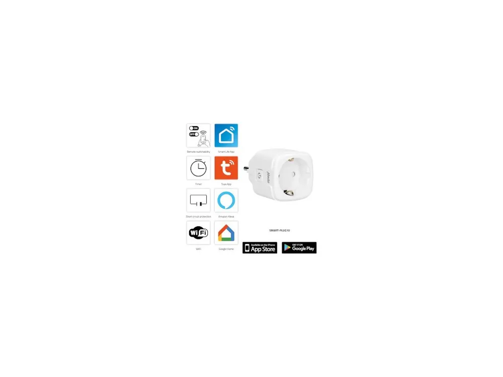 Chytrá Wi-Fi zásuvka 16A 3680W Alecto SMART-PLUG10 Poslední Šance