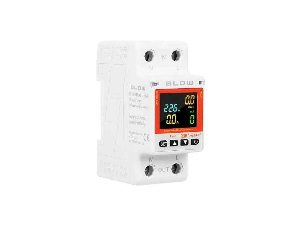 Autentický Smart elektroměr na DIN lištu BLOW 72-106 WiFi Tuya