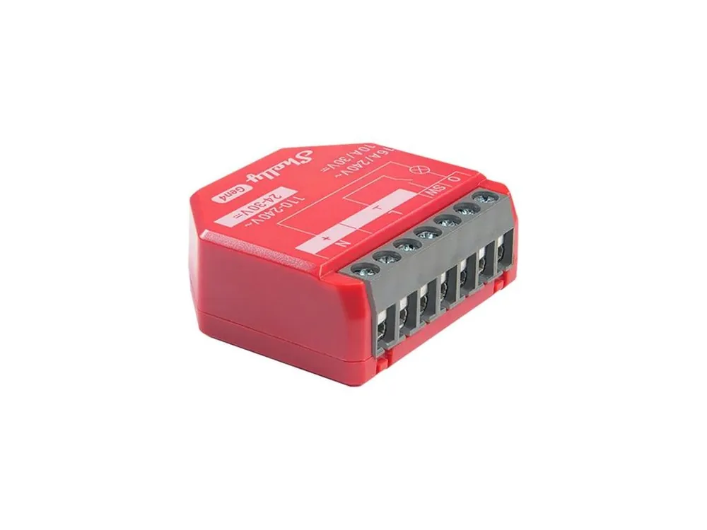 Smart Switch SHELLY 1 PM Gen4 Red WiFi Zigbee Bluetooth Matter Odeslání Ihned