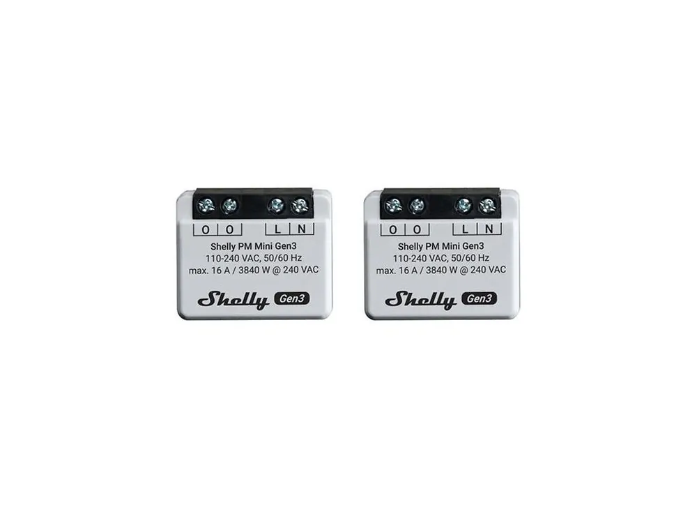 Smart měřič spotřeby SHELLY PM Mini Gen3 WiFi 2ks Nová Kolekce