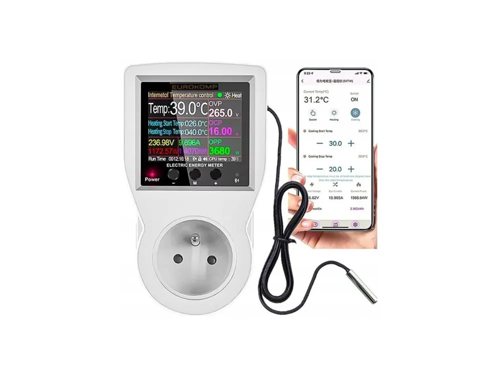 Must-Have Termostat EUROKOMP E6258 zásuvkový WiFi Tuya