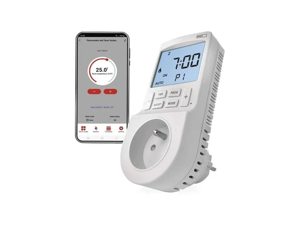 Top Prodej Smart termostat EMOS do zásuvky s funkcí digitálního časovače 2v1 s WiFi
