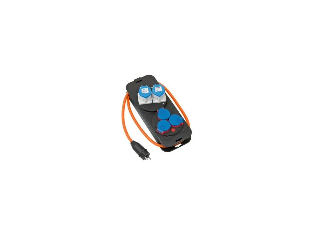 Koupit Online Camping Distribuční krabice se zástrčkou / napájecím rozvaděčem 16A pro kempování a trvalé venkovní použití IP44 (rozvaděč energie pro karavan 1,50 m kabel v oranžové barvě) Brennenstuhl 1151600040